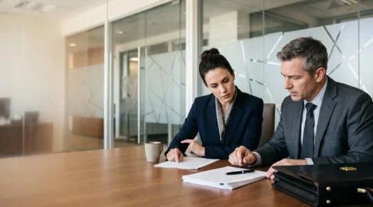 Avocat en droit des affaires accompagnant la signature d'un contrat commercial stratégique de grande valeur