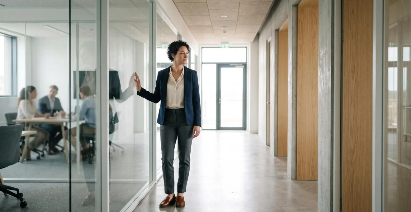 Silhouette professionnelle a un carrefour symbolisant le parcours du salarie de l'embauche a la rupture du contrat de travail
